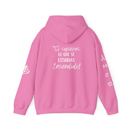 "Enciende tu pasión: Sudadera con capucha Unisex Heavy Blend™" Con la audaz frase: "Si supieras lo que sé,  estarías ensendido!."