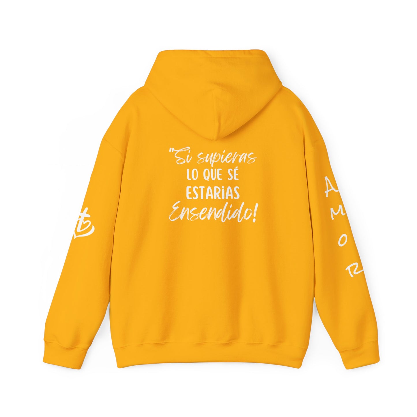 "Enciende tu pasión: Sudadera con capucha Unisex Heavy Blend™" Con la audaz frase: "Si supieras lo que sé,  estarías ensendido!."